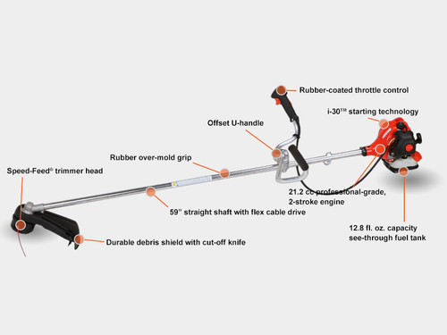 Echo SRM-225U – 21.2cc Professional U-Handle Brushcutter / String Trimmer