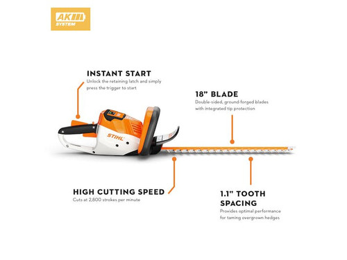 STIHL HEDGE TRIMMER HSA 56 SET W/ BATTERY & CHARGER