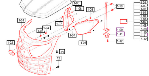 Mahindra 12626017000 - GRILLE Sub Assy, Front