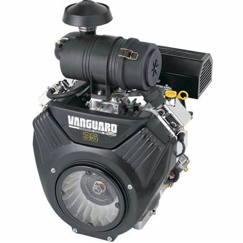 Side view of horizontal-shaft Vanguard engine with air cleaner and ignition system