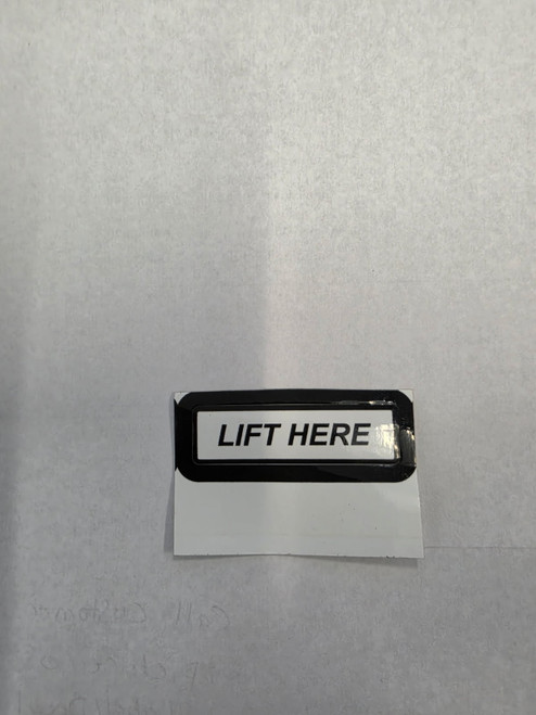 Billy Goat 360187 - LIFT HERE  LABEL