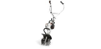 Stihl MM 56 C-E with dethatching attachment for lawn care