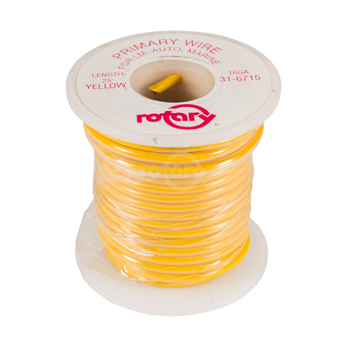 Rotary 6715 PRIMARY WIRE YELLOW 16 AWG 25'