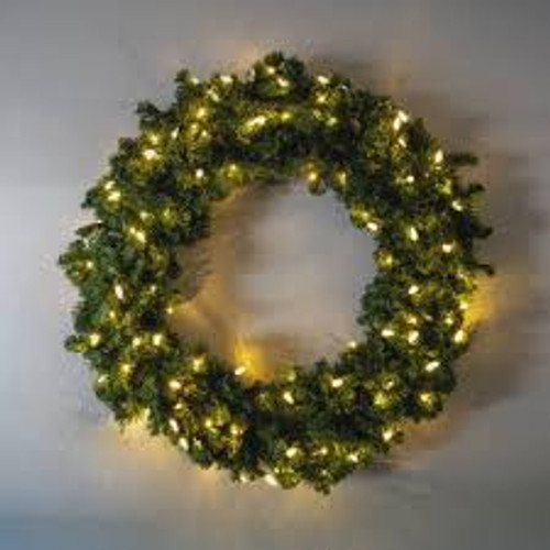 72" Oregon Wreath, (C6/5mm) - Warm White