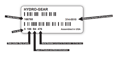 HYDRO GEAR 71638 - KIT CENTER SECTION RIGHT HAND CHARGE - ORIGINAL OEM PART