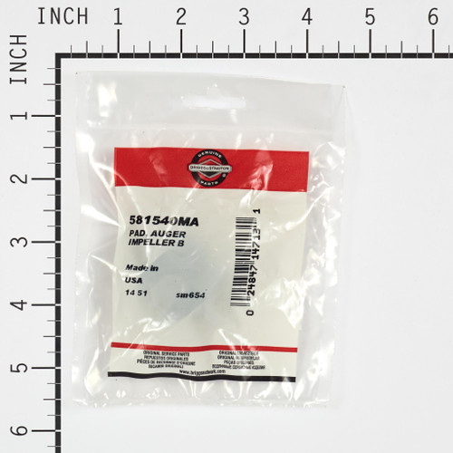 PAD, AUGER IMPELLER B - 581540MA