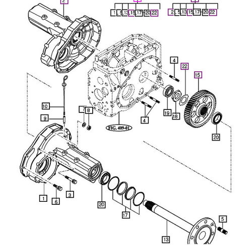 HOUSING, Sub LH Axle - 12613051000 package std