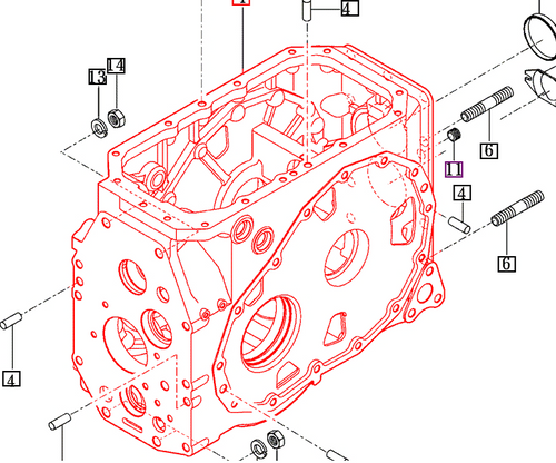 CASE, RR Transmission - 19962400010M package std