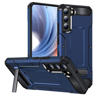 Cubix [Tough Armor] Case for Samsung Galaxy S22 [Military-Grade Drop Tested] Slim Rugged Defense Shield Shock Resistant Hybrid Heavy Duty Back Cover Kickstand (Navy Blue)
