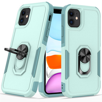 Cubix Mystery Case for Apple iPhone 11 Military Grade Shockproof with Metal Ring Kickstand for Apple iPhone 11 Phone Case - Aqua