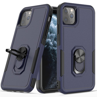 Cubix Mystery Case for Apple iPhone 11 Pro Military Grade Shockproof with Metal Ring Kickstand for Apple iPhone 11 Pro Phone Case - Navy Blue