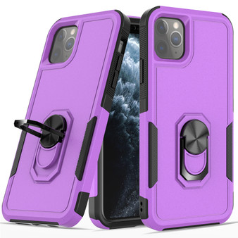 Cubix Mystery Case for Apple iPhone 11 Pro Military Grade Shockproof with Metal Ring Kickstand for Apple iPhone 11 Pro Phone Case - Purple