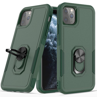 Cubix Mystery Case for Apple iPhone 11 Pro Military Grade Shockproof with Metal Ring Kickstand for Apple iPhone 11 Pro Phone Case - Olive Green