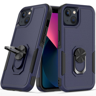 Cubix Mystery Case for Apple iPhone 13 Military Grade Shockproof with Metal Ring Kickstand for Apple iPhone 13 Phone Case - Navy Blue