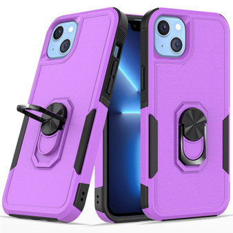 Cubix Mystery Case for Apple iPhone 14 Plus Military Grade Shockproof with Metal Ring Kickstand for Apple iPhone 14 Plus Phone Case - Purple