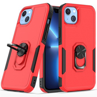 Cubix Mystery Case for Apple iPhone 14 Plus Military Grade Shockproof with Metal Ring Kickstand for Apple iPhone 14 Plus Phone Case - Red