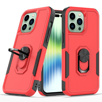 Cubix Mystery Case for Apple iPhone 14 Pro Max Military Grade Shockproof with Metal Ring Kickstand for Apple iPhone 14 Pro Max Phone Case - Red