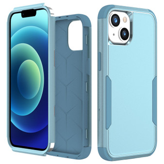 Cubix Capsule Back Cover For Apple iPhone 14 Shockproof Dust Drop Proof 3-Layer Full Body Protection Rugged Heavy Duty Durable Cover Case (Aqua)