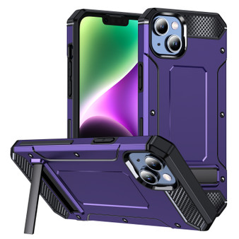 Cubix [Tough Armor] Case for Apple iPhone 14 Plus [Military-Grade Drop Tested] Slim Rugged Defense Shield Shock Resistant Hybrid Heavy Duty Back Cover Kickstand (Purple)