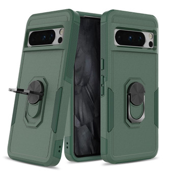 Cubix Mystery Case for Google Pixel 8 Pro Military Grade Shockproof with Metal Ring Kickstand for Google Pixel 8 Pro Phone Case - Olive Green