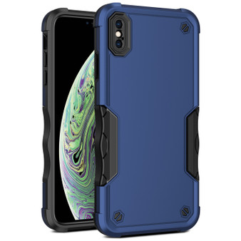 Cubix Armor Series Apple iPhone XS / iPhone X (5.8 Inch) Case [10FT Military Drop Protection] Shockproof Protective Phone Cover Slim Thin Case for Apple iPhone XS / iPhone X (5.8 Inch) (Navy Blue)