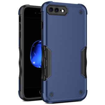 Cubix Armor Series Apple iPhone 8 Plus / iPhone 7 Plus Case [10FT Military Drop Protection] Shockproof Protective Phone Cover Slim Thin Case for Apple iPhone 8 Plus / iPhone 7 Plus (Navy Blue)