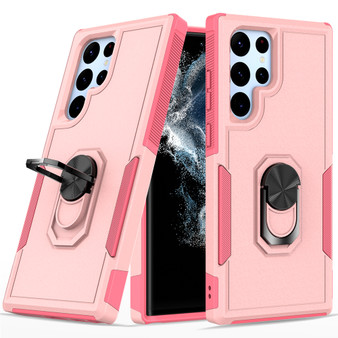 Cubix Mystery Case for Samsung Galaxy S22 Ultra Military Grade Shockproof with Metal Ring Kickstand for Samsung Galaxy S22 Ultra Phone Case - Pink