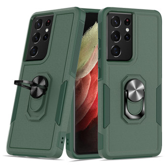 Cubix Mystery Case for Samsung Galaxy S21 Ultra Military Grade Shockproof with Metal Ring Kickstand for Samsung Galaxy S21 Ultra Phone Case - Olive Green
