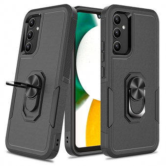 Cubix Mystery Case for Samsung Galaxy A34 5G Military Grade Shockproof with Metal Ring Kickstand for Samsung Galaxy A34 5G Phone Case - Black
