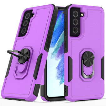 Cubix Mystery Case for Samsung Galaxy S21 FE Military Grade Shockproof with Metal Ring Kickstand for Samsung Galaxy S21 FE Phone Case - Purple