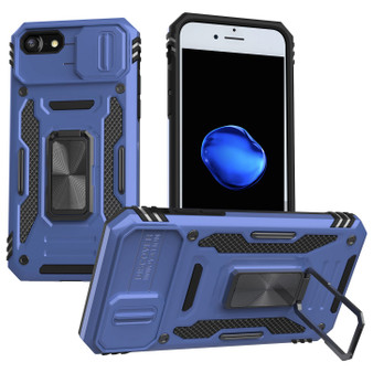 Cubix Artemis Series Back Cover for Apple iPhone 8 / iPhone 7 / iPhone SE 2020 /22 Case with Stand & Slide Camera Cover Military Grade Drop Protection Case for Apple iPhone 8 / iPhone 7 / iPhone SE 2020 /22 (Navy Blue) 