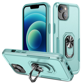 Cubix Defender Back Cover For Apple iPhone 15 Plus Shockproof Dust Drop Proof 2-Layer Full Body Protection Rugged Heavy Duty Ring Cover Case (Aqua)