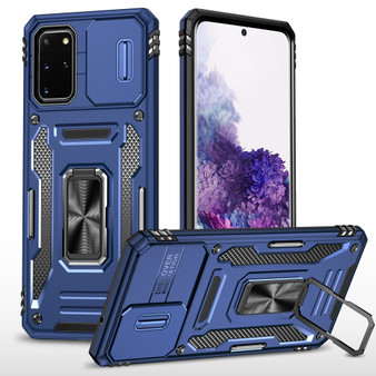 Cubix Artemis Series Back Cover for Samsung Galaxy S20 Plus Case with Stand & Slide Camera Cover Military Grade Drop Protection Case for Samsung Galaxy S20 Plus (Navy Blue) 