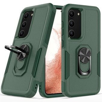 Cubix Mystery Case for Samsung Galaxy S23 Military Grade Shockproof with Metal Ring Kickstand for Samsung Galaxy S23 Phone Case - Olive Green