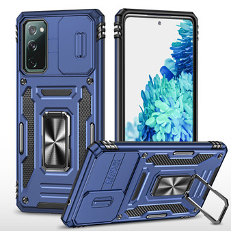Cubix Artemis Series Back Cover for Samsung Galaxy S20 FE Case with Stand & Slide Camera Cover Military Grade Drop Protection Case for Samsung Galaxy S20 FE (Navy Blue) 