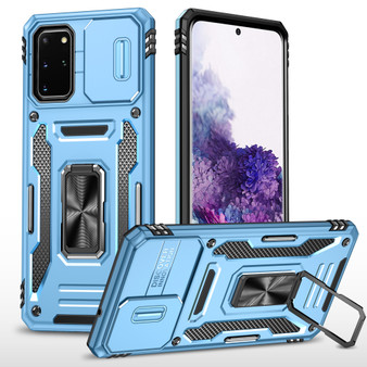 Cubix Artemis Series Back Cover for Samsung Galaxy S20 Plus Case with Stand & Slide Camera Cover Military Grade Drop Protection Case for Samsung Galaxy S20 Plus (Sky Blue) 