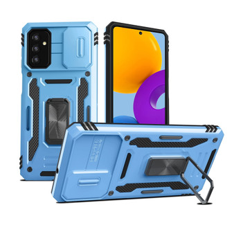 Cubix Artemis Series Back Cover for Samsung Galaxy M52 5G Case with Stand & Slide Camera Cover Military Grade Drop Protection Case for Samsung Galaxy M52 5G (Sky Blue) 
