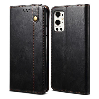 Cubix Flip Cover for OnePlus 9 Pro 5G  Handmade Leather Wallet Case with Kickstand Card Slots Magnetic Closure for OnePlus 9 Pro 5G (Black)