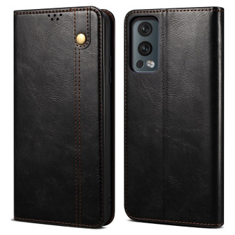 Cubix Flip Cover for OnePlus Nord 2 5G  Handmade Leather Wallet Case with Kickstand Card Slots Magnetic Closure for OnePlus Nord 2 5G (Black)