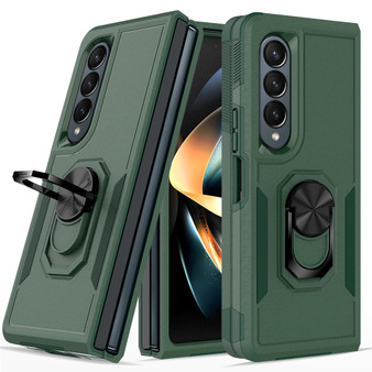 Cubix Mystery Case for Samsung Galaxy Z Fold 4 Military Grade Shockproof with Metal Ring Kickstand for Samsung Galaxy Z Fold 4 Phone Case - Olive Green