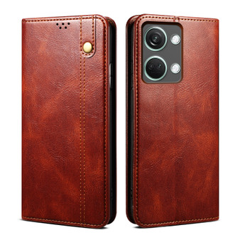 Cubix Flip Cover for OnePlus Nord 3  Handmade Leather Wallet Case with Kickstand Card Slots Magnetic Closure for OnePlus Nord 3 (Brown)