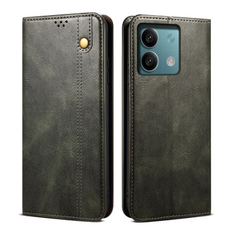 Cubix Flip Cover for Redmi Note 13 Pro  Handmade Leather Wallet Case with Kickstand Card Slots Magnetic Closure for Redmi Note 13 Pro (Forest Green)