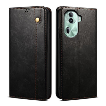 Cubix Flip Cover for Oppo Reno 11 Pro / Reno11 Pro  Handmade Leather Wallet Case with Kickstand Card Slots Magnetic Closure for Oppo Reno 11 Pro / Reno11 Pro (Black)