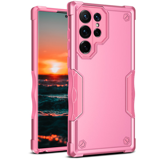 Cubix Armor Series Samsung Galaxy S22 Ultra Case [10FT Military Drop Protection] Shockproof Protective Phone Cover Slim Thin Case for Samsung Galaxy S22 Ultra (Pink)