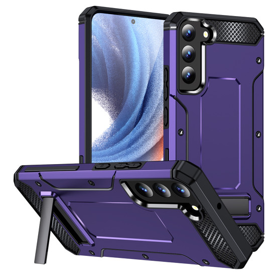 Cubix [Tough Armor] Case for Samsung Galaxy S22 Plus [Military-Grade Drop Tested] Slim Rugged Defense Shield Shock Resistant Hybrid Heavy Duty Back Cover Kickstand (Purple)