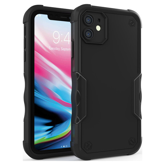 Cubix Armor Series Apple iPhone 11 Case [10FT Military Drop Protection] Shockproof Protective Phone Cover Slim Thin Case for Apple iPhone 11 (Black)
