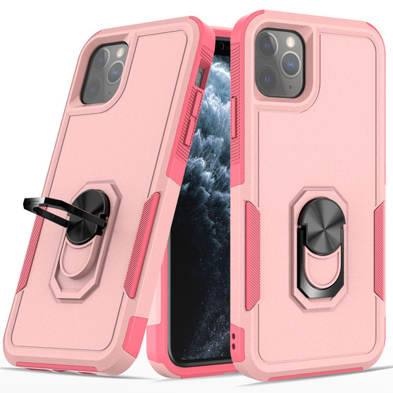 Cubix Mystery Case for Apple iPhone 11 Pro Military Grade Shockproof with Metal Ring Kickstand for Apple iPhone 11 Pro Phone Case - Pink