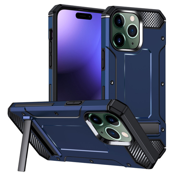 Cubix [Tough Armor] Case for Apple iPhone 11 Pro [Military-Grade Drop Tested] Slim Rugged Defense Shield Shock Resistant Hybrid Heavy Duty Back Cover Kickstand (Navy Blue)