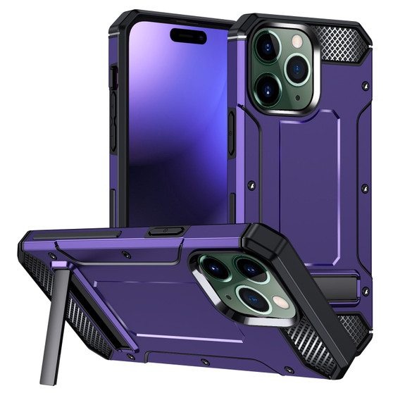 Cubix [Tough Armor] Case for Apple iPhone 11 Pro [Military-Grade Drop Tested] Slim Rugged Defense Shield Shock Resistant Hybrid Heavy Duty Back Cover Kickstand (Purple)