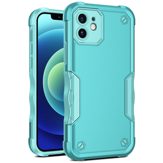 Cubix Armor Series Apple iPhone 12 mini (5.4 Inch) Case [10FT Military Drop Protection] Shockproof Protective Phone Cover Slim Thin Case for Apple iPhone 12 mini (5.4 Inch) (Aqua)